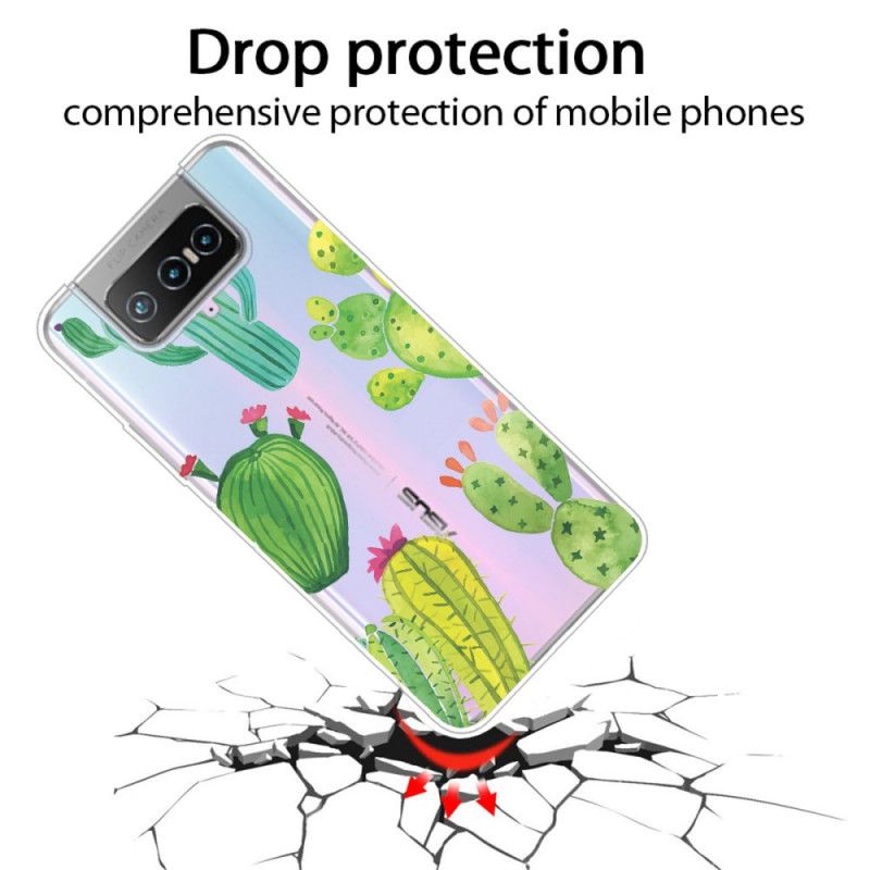 Coque Asus Zenfone 7 / 7 Pro Cactus Aquarelle