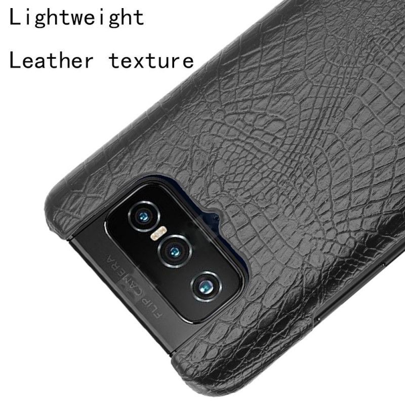 Coque Asus Zenfone 7 / 7 Pro Effet Peau De Crocodile