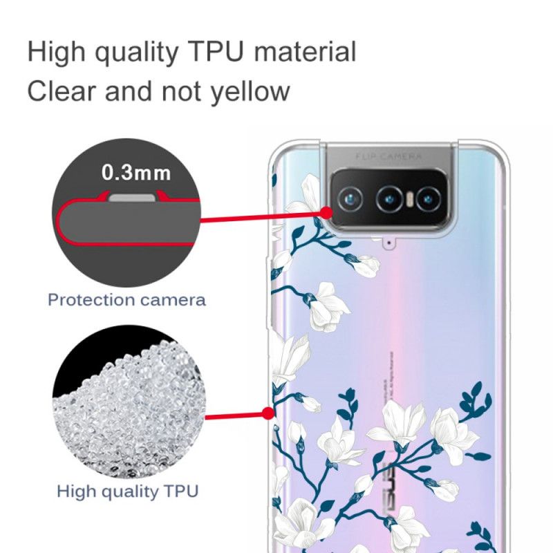 Coque Asus Zenfone 7 / 7 Pro Fleurs Blanches