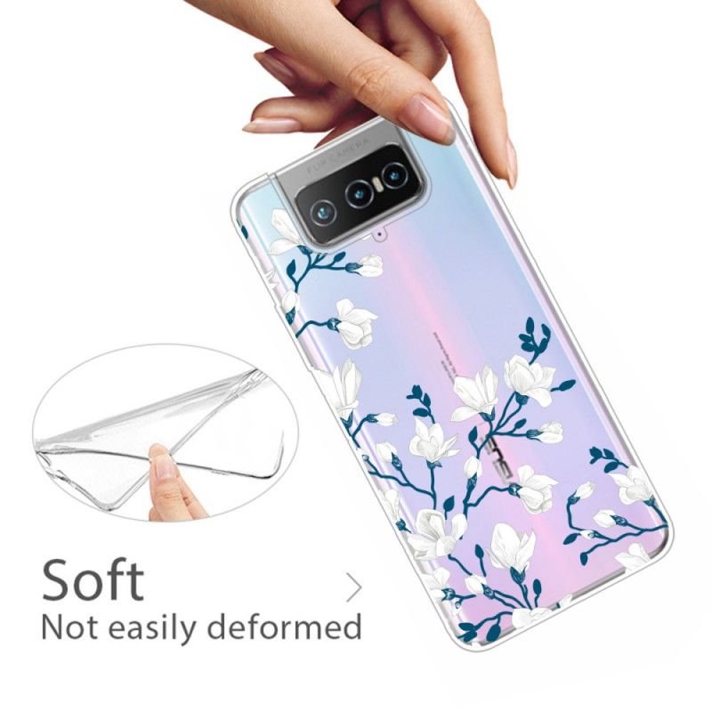 Coque Asus Zenfone 7 / 7 Pro Fleurs Blanches