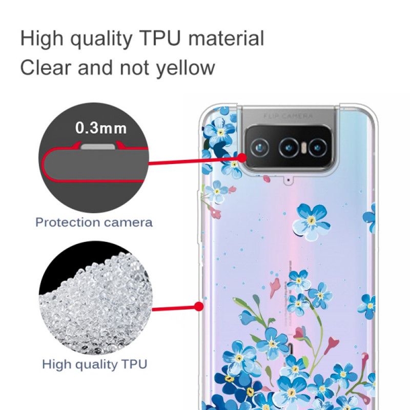 Coque Asus Zenfone 7 / 7 Pro Fleurs Bleues