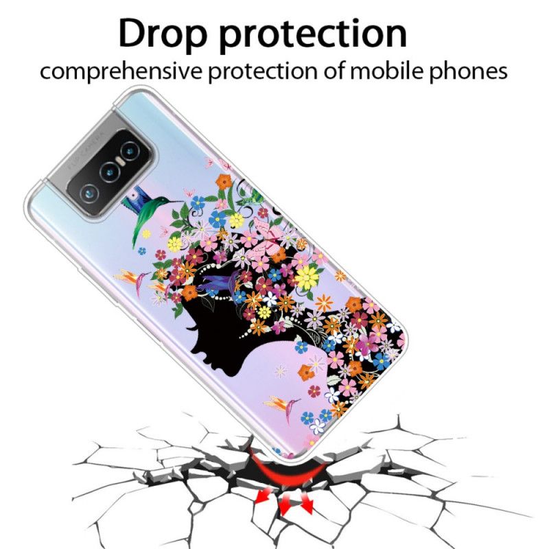 Coque Asus Zenfone 7 / 7 Pro Jolie Tête Fleurie