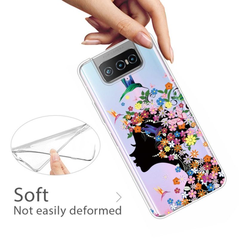 Coque Asus Zenfone 7 / 7 Pro Jolie Tête Fleurie