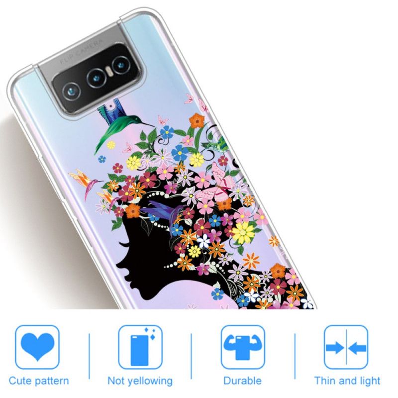 Coque Asus Zenfone 7 / 7 Pro Jolie Tête Fleurie