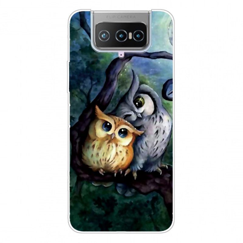 Coque Asus Zenfone 7 / 7 Pro Peinture Hiboux