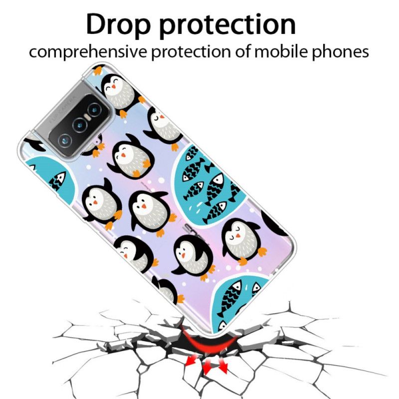 Coque Asus Zenfone 7 / 7 Pro Pingouins Et Poissons