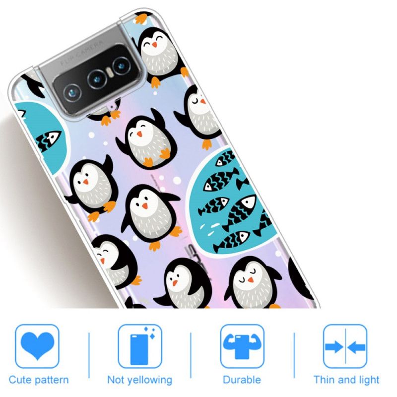 Coque Asus Zenfone 7 / 7 Pro Pingouins Et Poissons