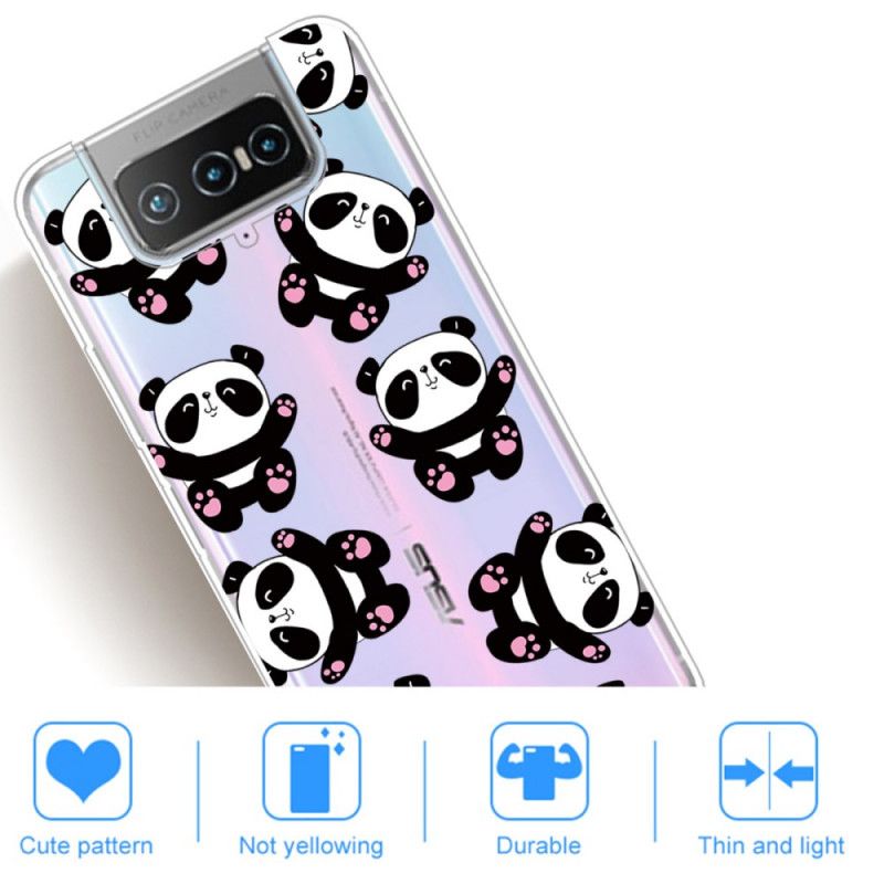 Coque Asus Zenfone 7 / 7 Pro Top Pandas Fun