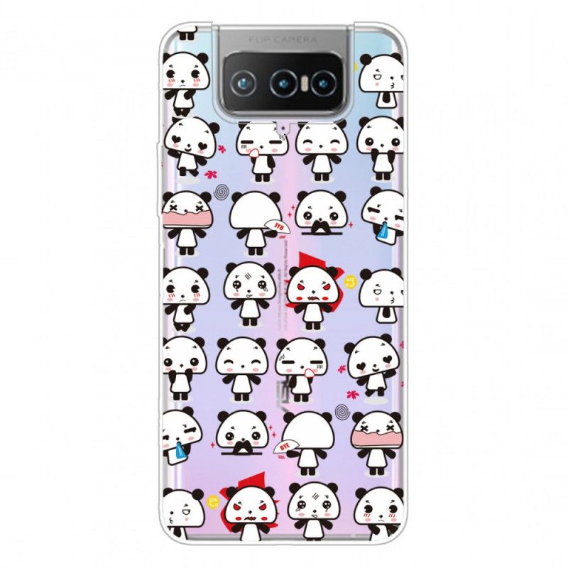 Coque Asus Zenfone 7 / 7 Pro Transparente Funny Pandas