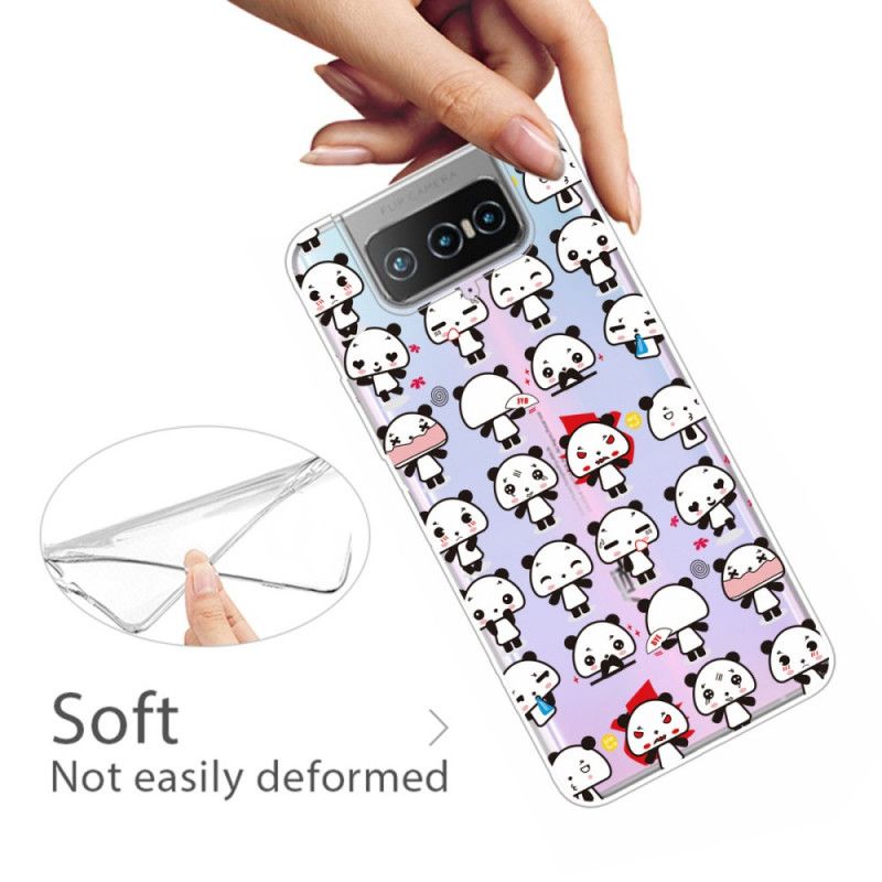 Coque Asus Zenfone 7 / 7 Pro Transparente Funny Pandas