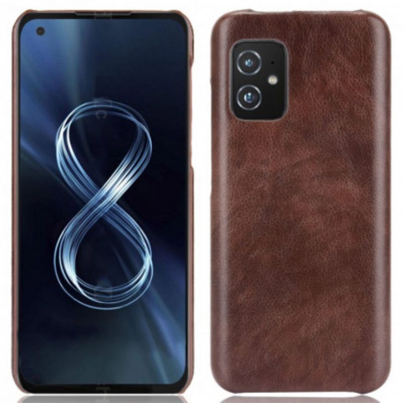 Coque Asus Zenfone 8 Effet Cuir Litchi