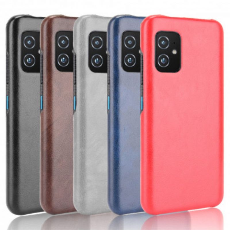 Coque Asus Zenfone 8 Effet Cuir Litchi