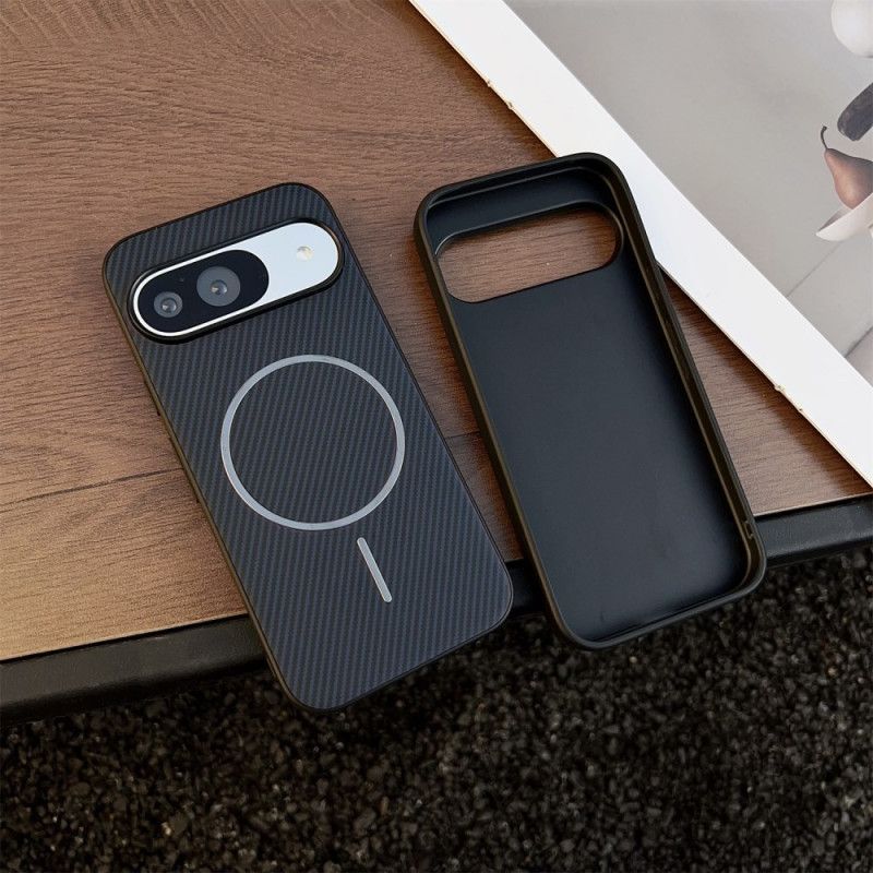 Coque Google Pixel 10 / Pixel 10 Pro Compatible MagSafe Texture Fibre Carbone
