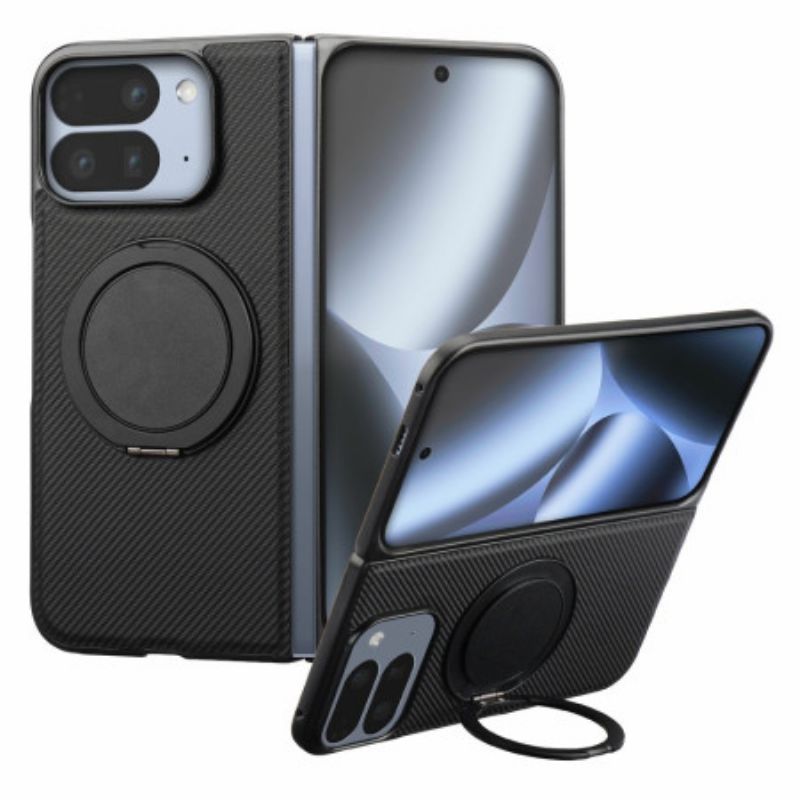 Coque Google Pixel 10 Pro Fold MagSafe avec Support Fibre Carbone