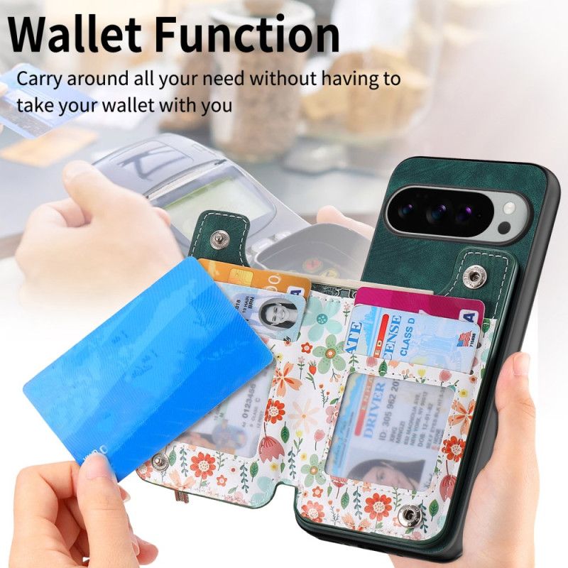 Coque Google Pixel 10 Pro XL Portefeuille Fleuri