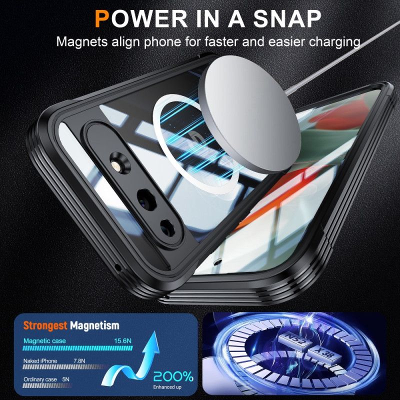 Coque Google Pixel 10A Magnétique avec Film de Protection d'Écran en Verre Trempé