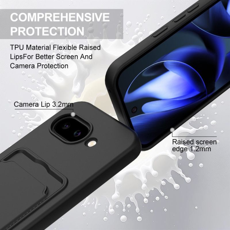 Coque Google Pixel 10A Silicone Liquide Porte-Carte