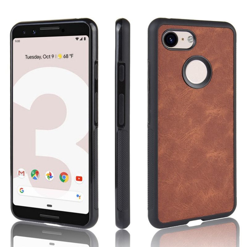 Coque Google Pixel 3 Style Cuir Luxe