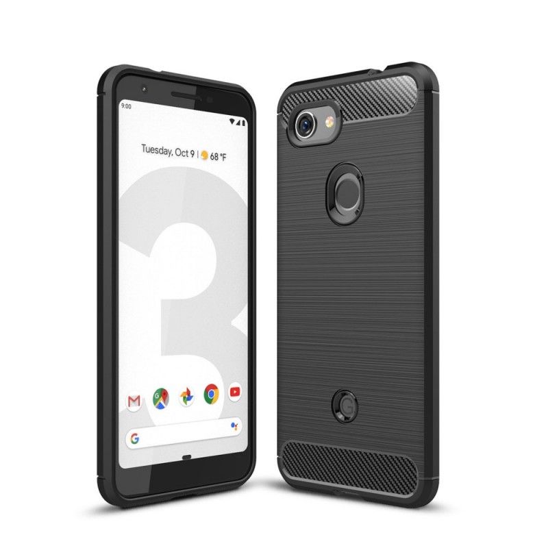 Coque Google Pixel 3a Fibre Carbone Brossée