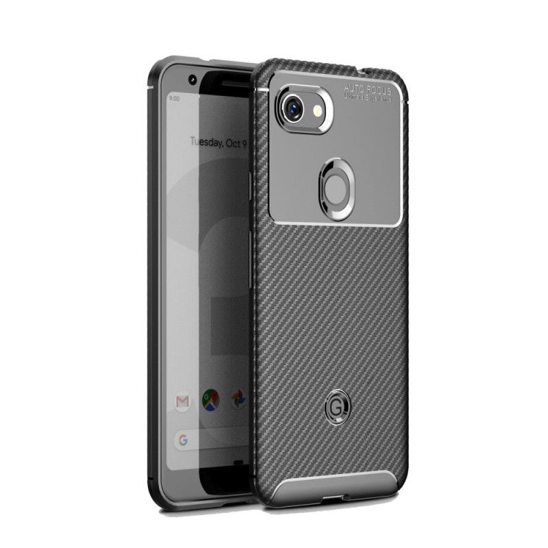 Coque Google Pixel 3a Flexible Texture Fibre Carbone