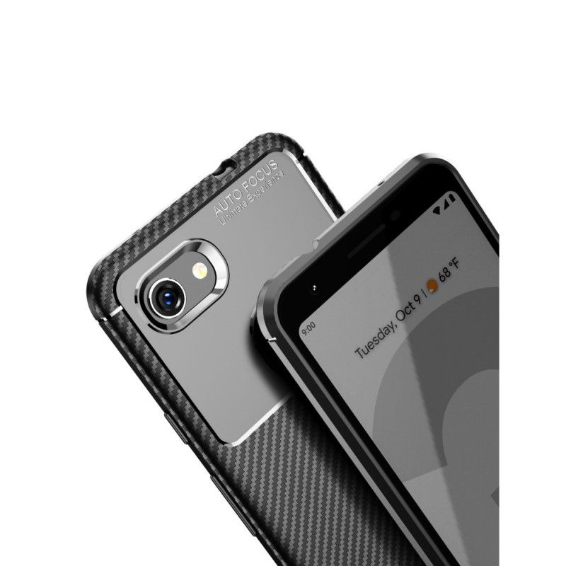 Coque Google Pixel 3a Flexible Texture Fibre Carbone