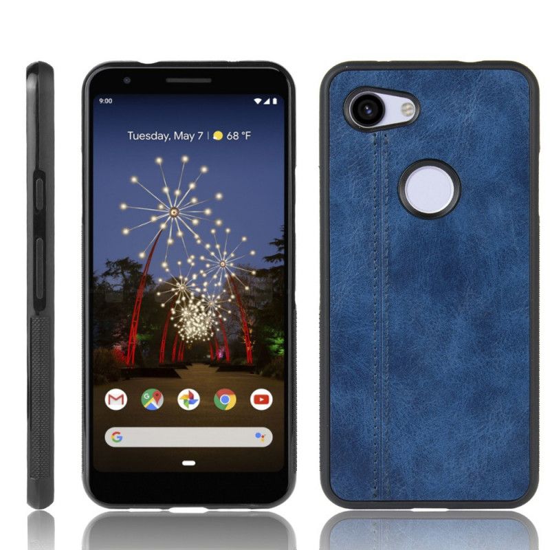 Coque Google Pixel 3a Xl Effet Cuir Couture