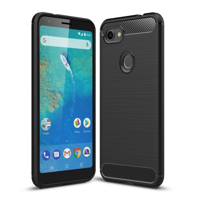 Coque Google Pixel 3a Xl Fibre Carbone Brossée