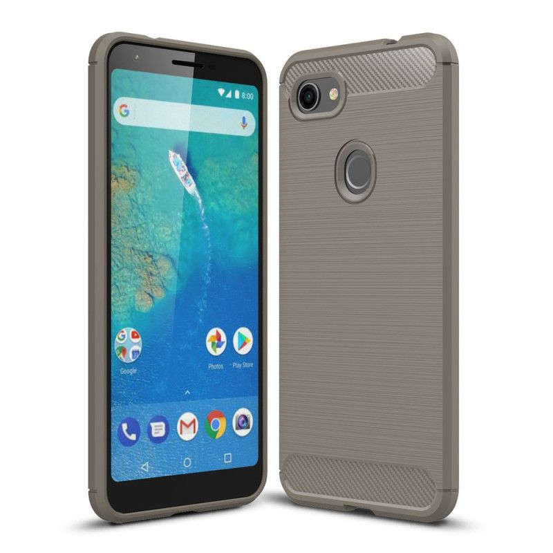 Coque Google Pixel 3a Xl Fibre Carbone Brossée