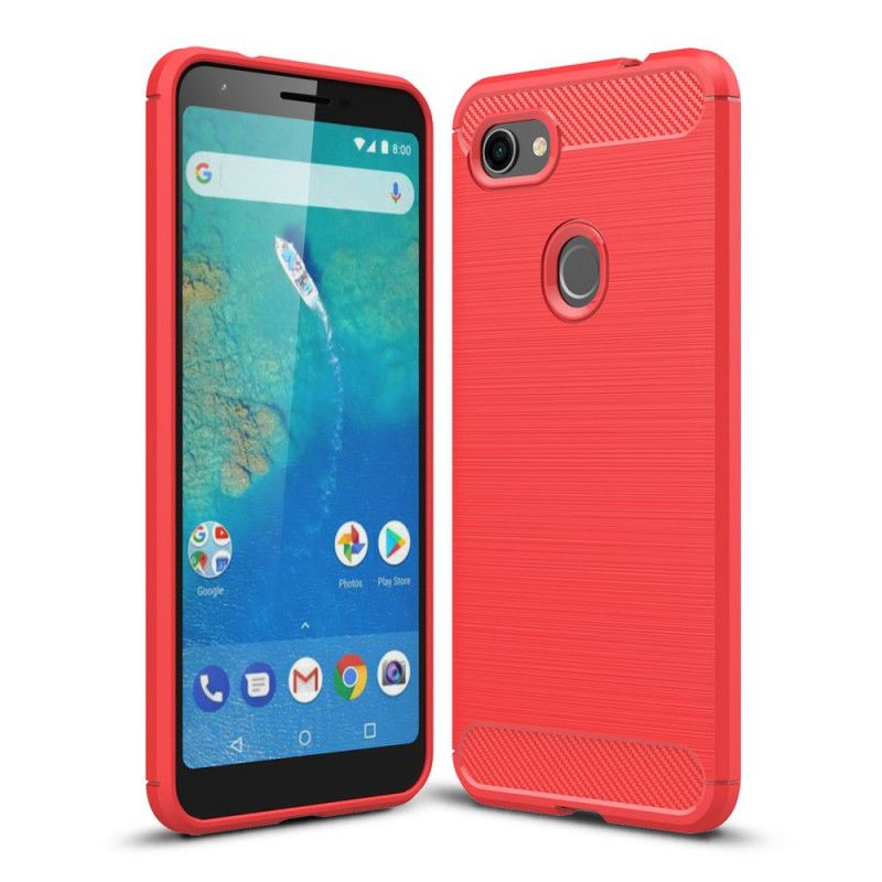 Coque Google Pixel 3a Xl Fibre Carbone Brossée