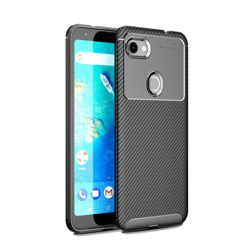 Coque Google Pixel 3a Xl Flexible Texture Fibre Carbone