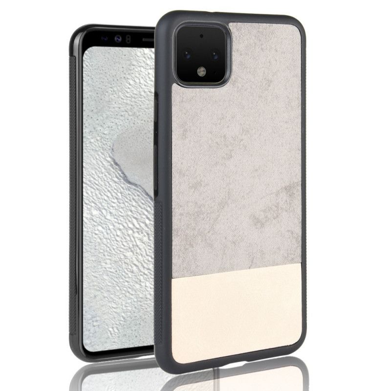 Coque Google Pixel 4 Bicolore Simili Cuir