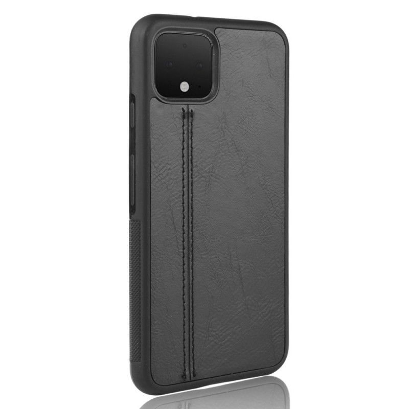 Coque Google Pixel 4 Effet Cuir Couture