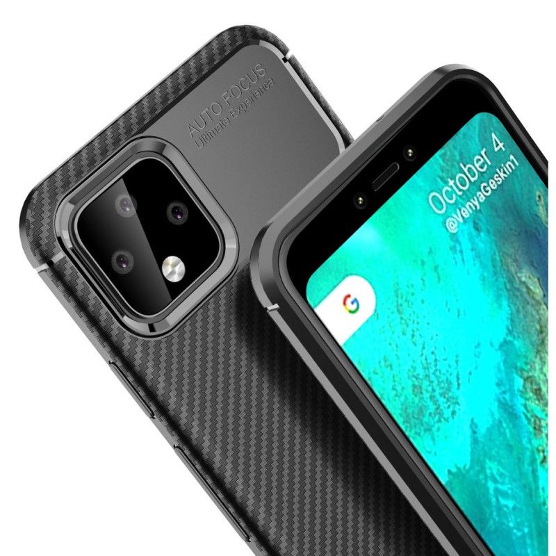 Coque Google Pixel 4 Flexible Texture Fibre Carbone