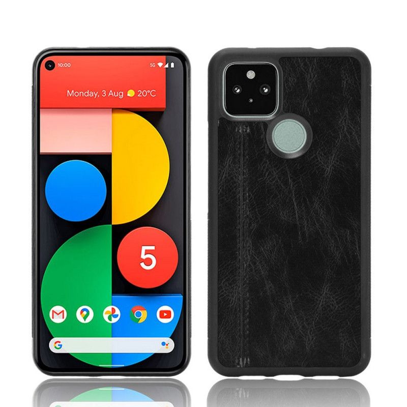 Coque Google Pixel 4a 5g Effet Cuir Couture