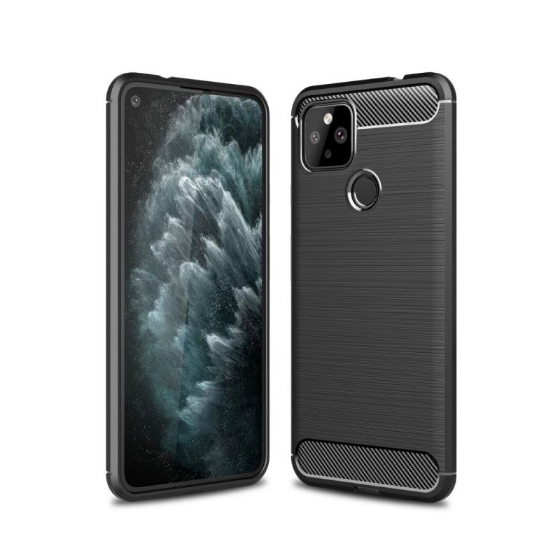 Coque Google Pixel 4a 5g Fibre Carbone Brossée