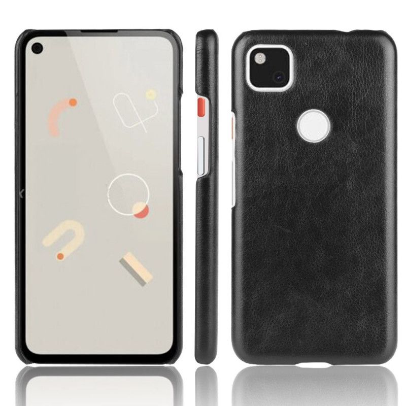 Coque Google Pixel 4a Effet Cuir Litchi Performance