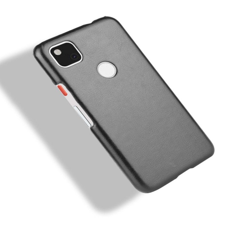 Coque Google Pixel 4a Effet Cuir Litchi Performance