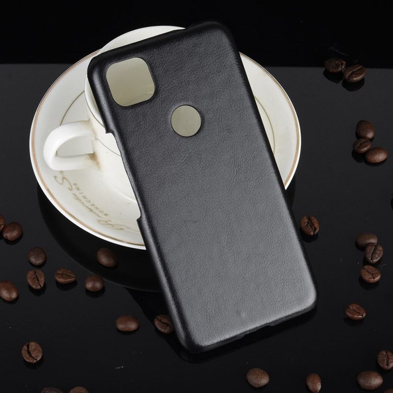 Coque Google Pixel 4a Effet Cuir Litchi Performance