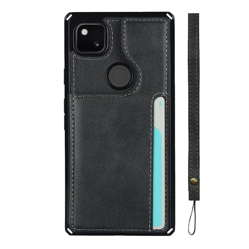 Coque Google Pixel 4a Porte-cartes Support Et Lanière