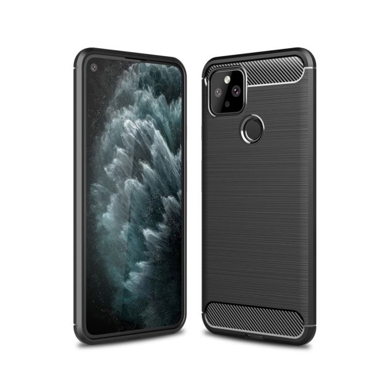 Coque Google Pixel 5 Fibre Carbone Brossée