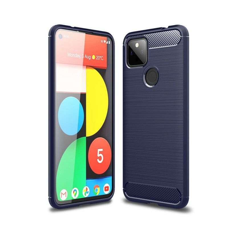 Coque Google Pixel 5A 5G Fibre Carbone Brossée