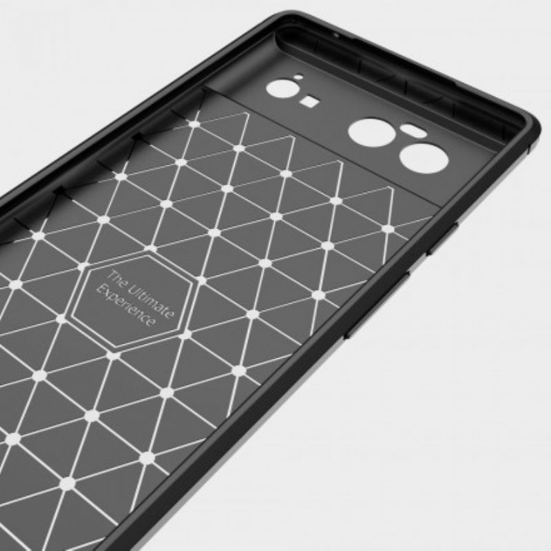 Coque Google Pixel 6 Pro Fibre Carbone Brossée