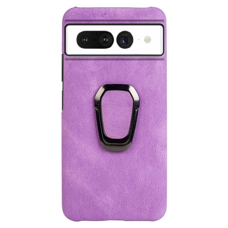 Coque Google Pixel 7 Effet Cuir Anneau-Support