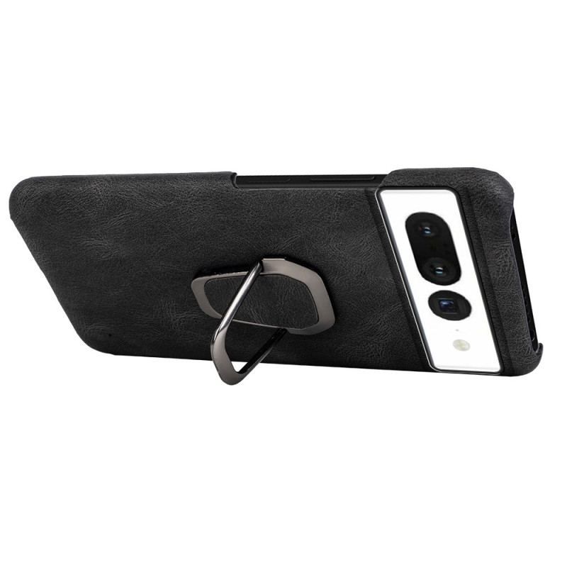 Coque Google Pixel 7 Effet Cuir Anneau-Support