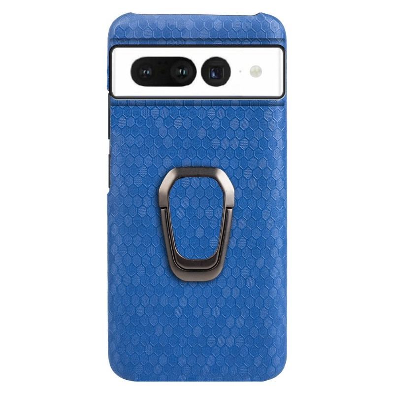 Coque Google Pixel 7 Nid d'Abeille avec Anneau-Support