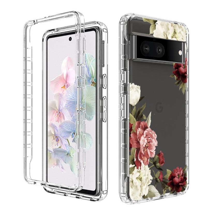 Coque Google Pixel 7 Transparente Fleurs