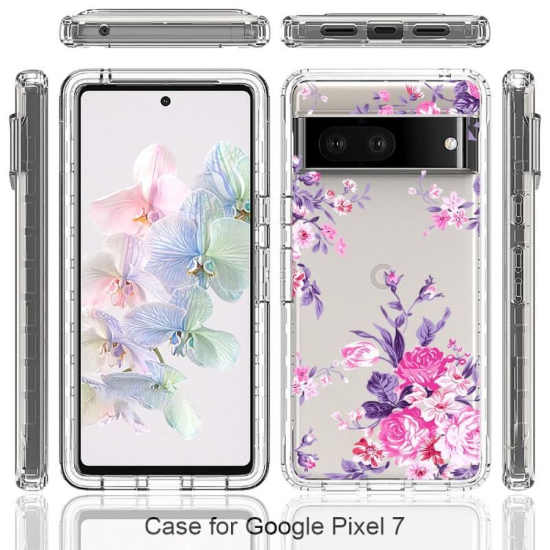 Coque Google Pixel 7 Transparente Fleurs