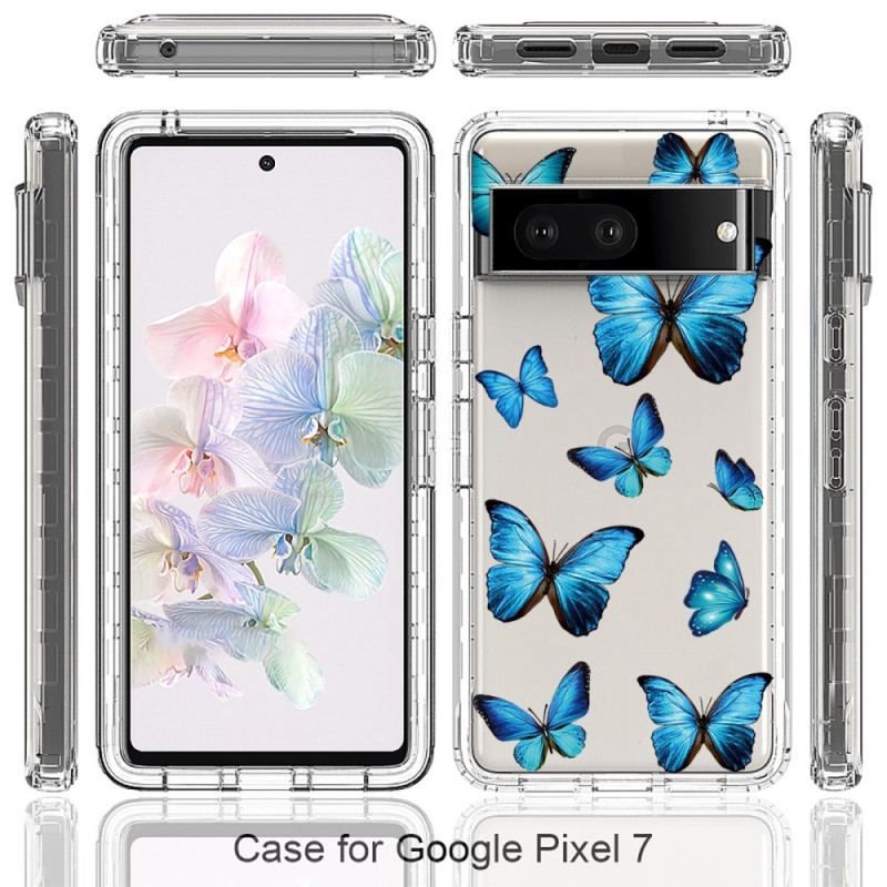 Coque Google Pixel 7 Transparente Papillons