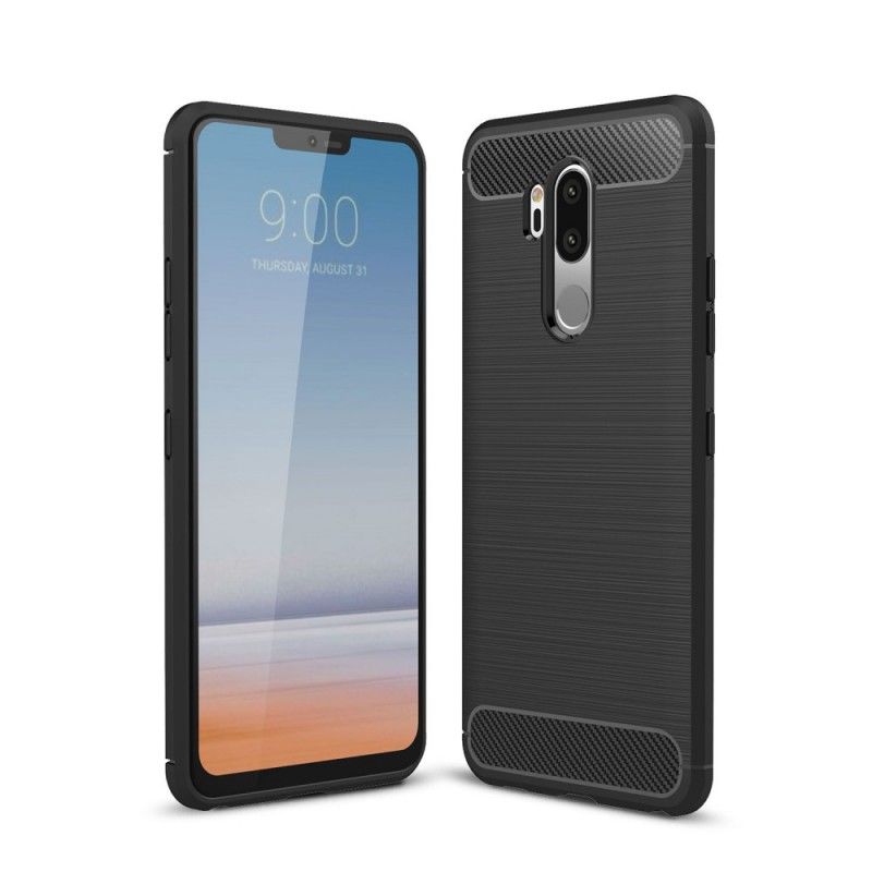 Coque Lg G7 Thinq Fibre Carbone Brossée