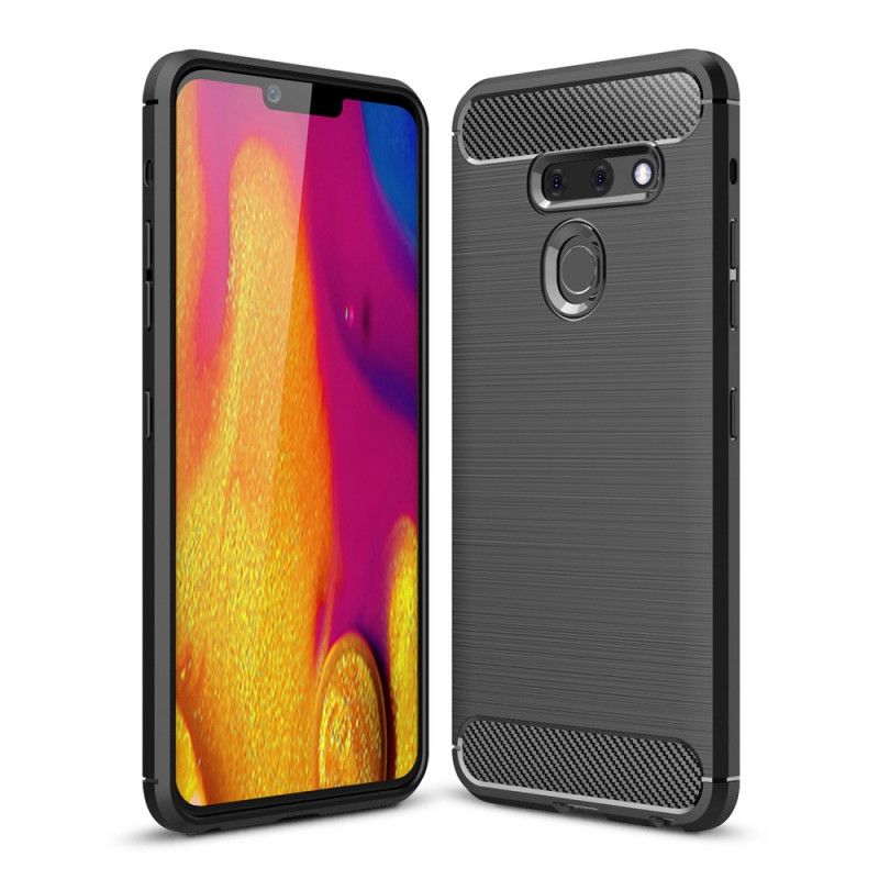 Coque Lg G8 Thinq Fibre Carbone Brossée